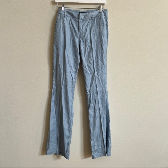 Anthropologie Level 99 Linen Blend Wide Leg Blue Pants - Picture 4 of 7